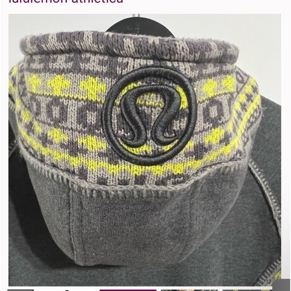 LULULEMON Fair Isle Knit Limited Edition Scuba Hoodie Size 6 — missing size tag - Picture 5 of 10